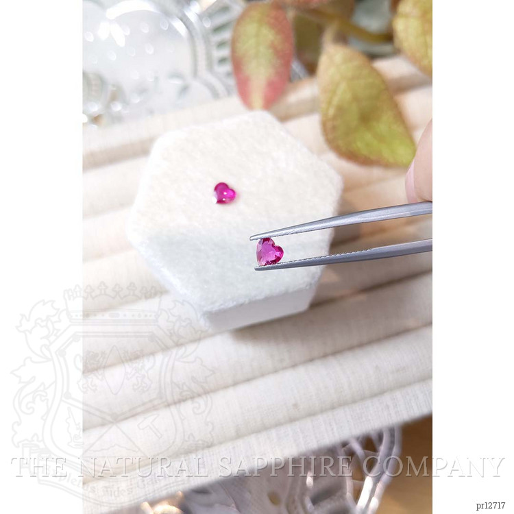 0.76 Ct.Tw. Reddish Pink Sapphire Pair from Mozambique