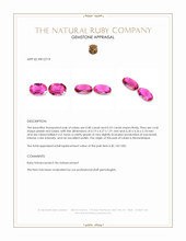 1.01 Ct.Tw.Total Carat Weight Pinkish Red Ruby Pair from Mozambique Appraisal