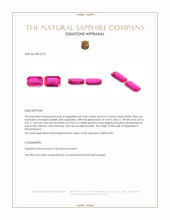 0.91&nbsp;Ct.Tw.Total Carat Weight Reddish Pink Sapphire Pair from Mozambique Appraisal