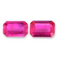 0.91 Ct.Tw.Total Carat Weight Reddish Pink Sapphire Pair from Mozambique Video
