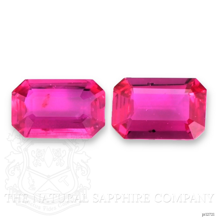 0.91 Ct.Tw. Reddish Pink Sapphire Pair from Mozambique