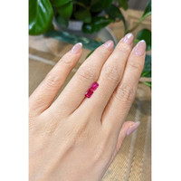 0.91 Ct.Tw.Total Carat Weight Reddish Pink Sapphire Pair from Mozambique Life Style