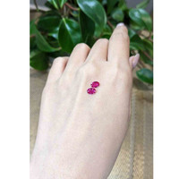 0.89&nbsp;Ct.Tw.Total Carat Weight Ruby Pair from Mozambique Life Style