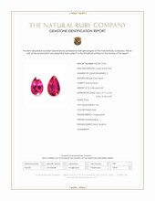 0.58 Ct.Tw.Total Carat Weight Pinkish Red Ruby Pair from Mozambique Scan Report