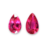 0.58 Ct.Tw.Total Carat Weight Ruby Pair from Mozambique Video