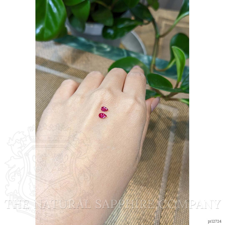 0.58 Ct.Tw. Ruby Pair from Mozambique