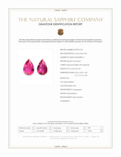 0.83 Ct.Tw.Total Carat Weight Reddish Pink Sapphire Pair from Mozambique Scan Report