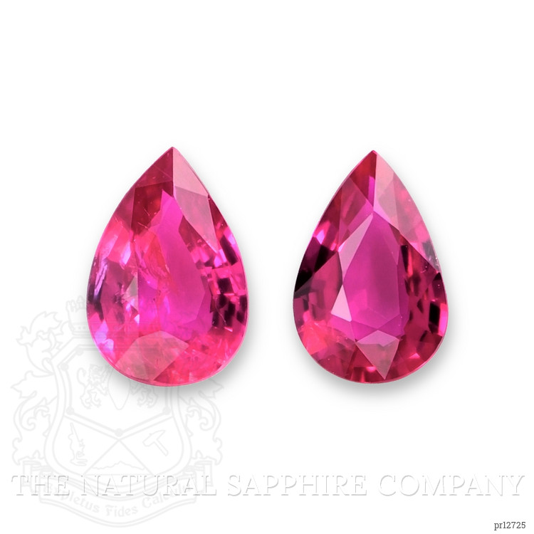 0.83 Ct.Tw. Reddish Pink Sapphire Pair from Mozambique