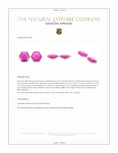 0.51 Ct.Tw.Total Carat Weight Reddish Pink Sapphire Pair from Mozambique Appraisal