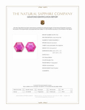 0.51 Ct.Tw.Total Carat Weight Reddish Pink Sapphire Pair from Mozambique Scan Report