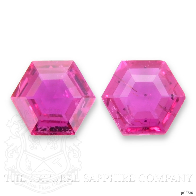 0.51 Ct.Tw. Reddish Pink Sapphire Pair from Mozambique