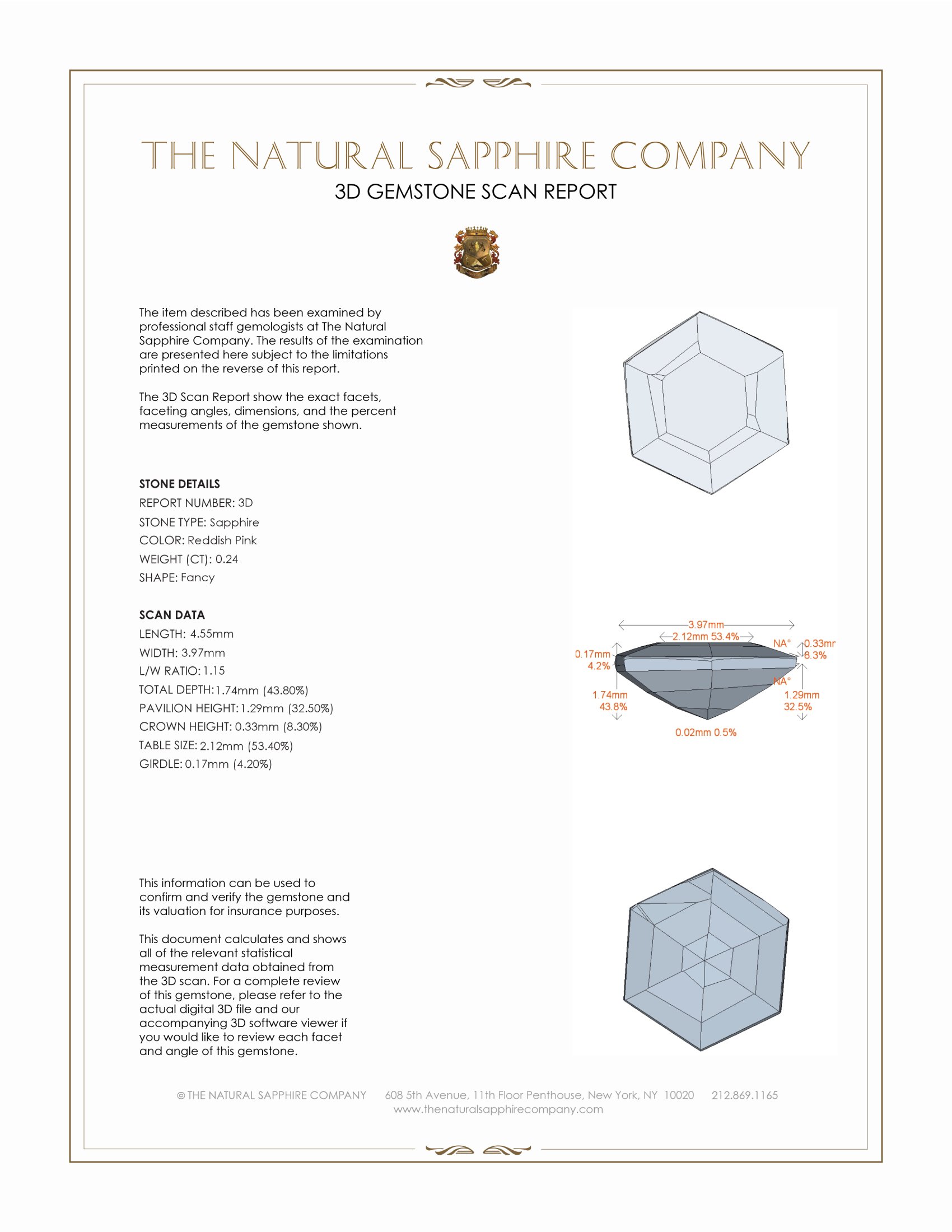 0.51 Ct.Tw. Reddish Pink Sapphire Pair from Mozambique