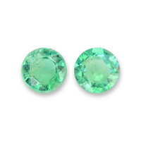 0.26 Ct.Tw.Total Carat Weight Emerald Pair from Zambia Video
