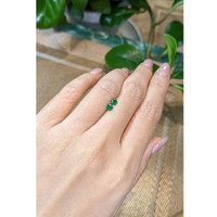 0.45 Ct.Tw.Total Carat Weight Emerald Pair from Colombia Life Style