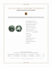 1.24&nbsp;Ct.Tw.Total Carat Weight Green Sapphire Pair from Madagascar Scan Report