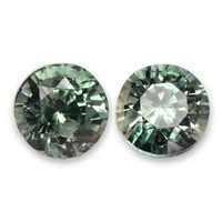 1.24&nbsp;Ct.Tw.Total Carat Weight Green Sapphire Pair from Madagascar Video