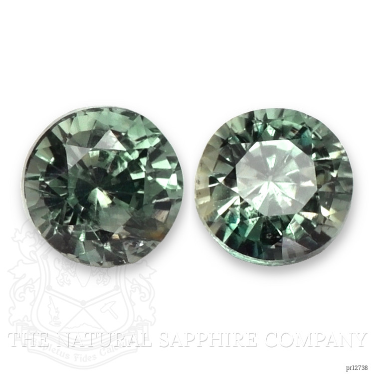 1.24 Ct.Tw. Green Sapphire Pair from Madagascar