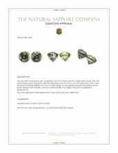 1.14&nbsp;Ct.Tw.Total Carat Weight Green Sapphire Pair from Madagascar Appraisal