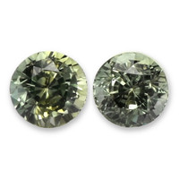 1.14&nbsp;Ct.Tw.Total Carat Weight Green Sapphire Pair from Madagascar Video