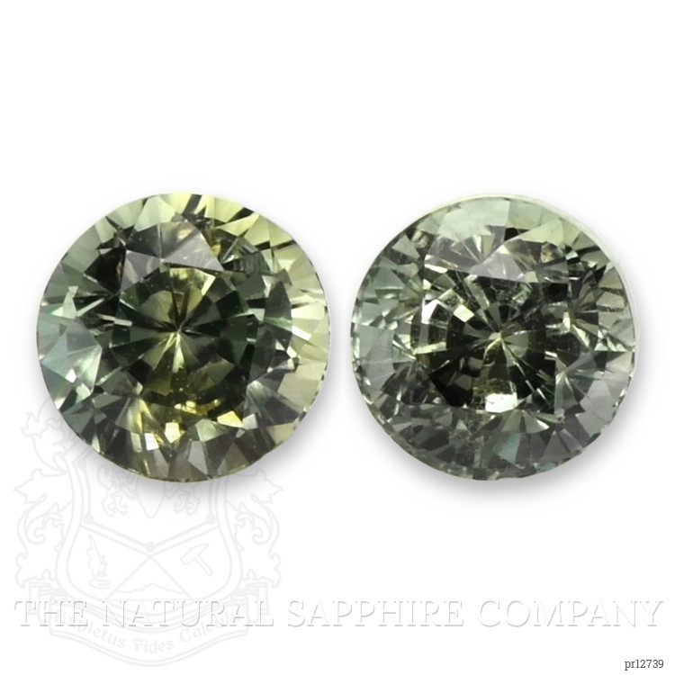 1.14 Ct.Tw. Green Sapphire Pair from Madagascar