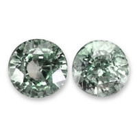 1.38 Ct.Tw.Total Carat Weight Bluish Green Sapphire Pair from Madagascar Video
