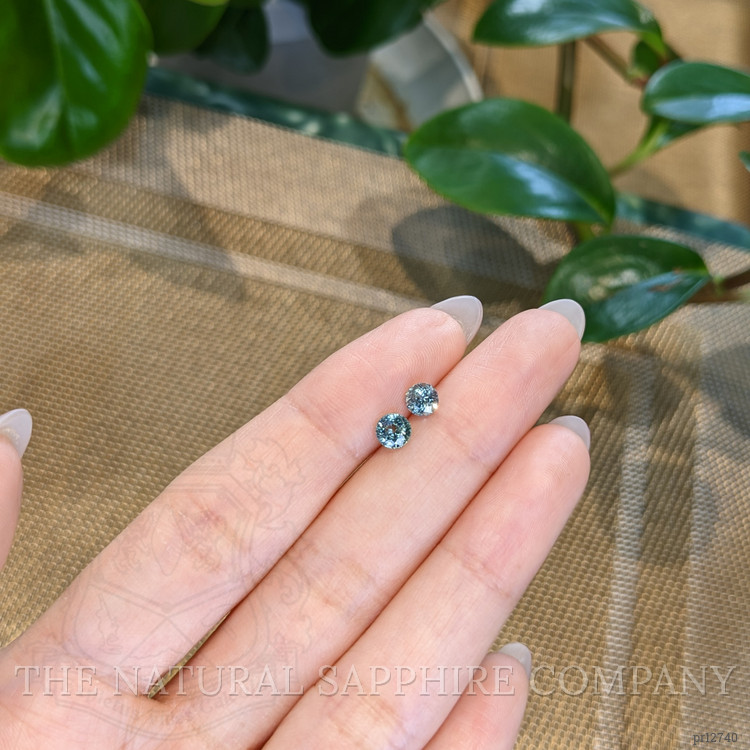 1.38 Ct.Tw. Bluish Green Sapphire Pair from Madagascar