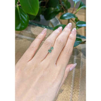 1.38&nbsp;Ct.Tw.Total Carat Weight Bluish Green Sapphire Pair from Madagascar Life Style