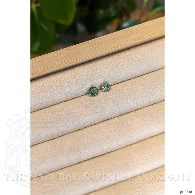 1.38 Ct.Tw. Bluish Green Sapphire Pair from Madagascar