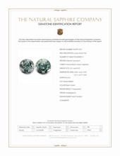 1.10 Ct.Tw.Total Carat Weight Bluish Green Sapphire Pair from Madagascar Scan Report