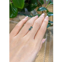 1.10&nbsp;Ct.Tw.Total Carat Weight Bluish Green Sapphire Pair from Madagascar Life Style