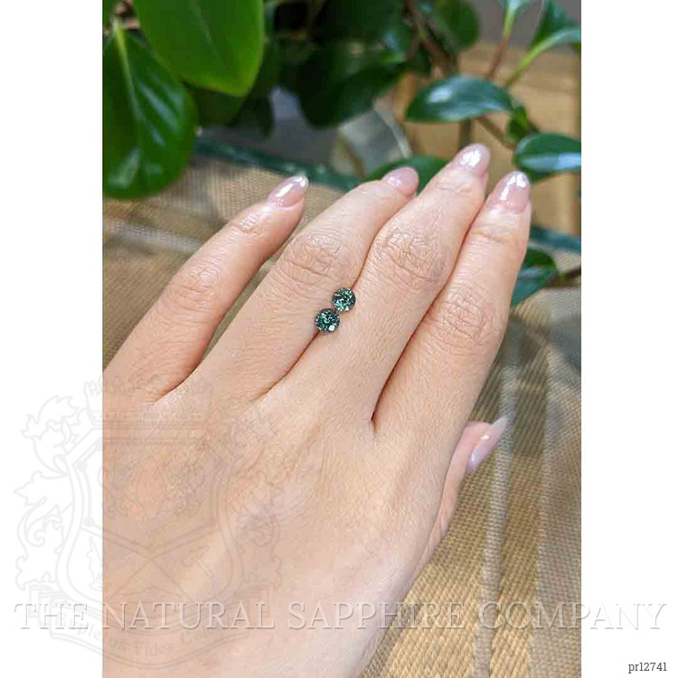 1.10 Ct.Tw. Bluish Green Sapphire Pair from Madagascar