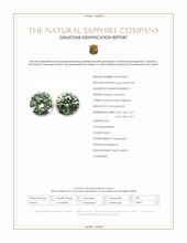 1.10&nbsp;Ct.Tw.Total Carat Weight Green Sapphire Pair from Madagascar Scan Report