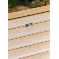 1.10 Ct.Tw.Total Carat Weight Green Sapphire Pair from Madagascar Life Style