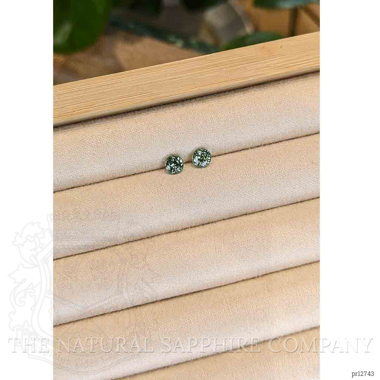 1.10 Ct.Tw. Green Sapphire Pair from Madagascar