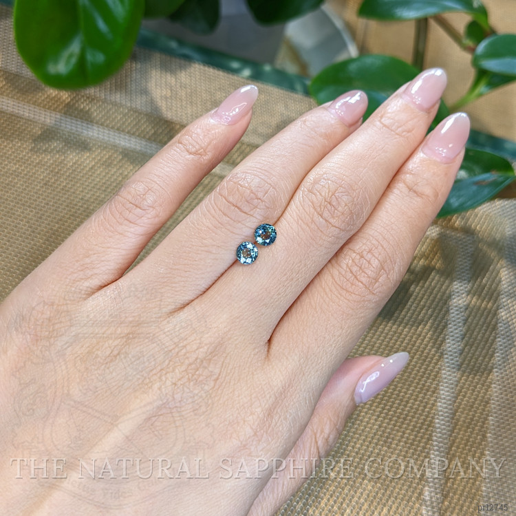 1.13 Ct.Tw. Bi Color Sapphire Pair from Madagascar