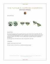 0.90 Ct.Tw.Total Carat Weight Yellowish Green Sapphire Pair from Madagascar Appraisal