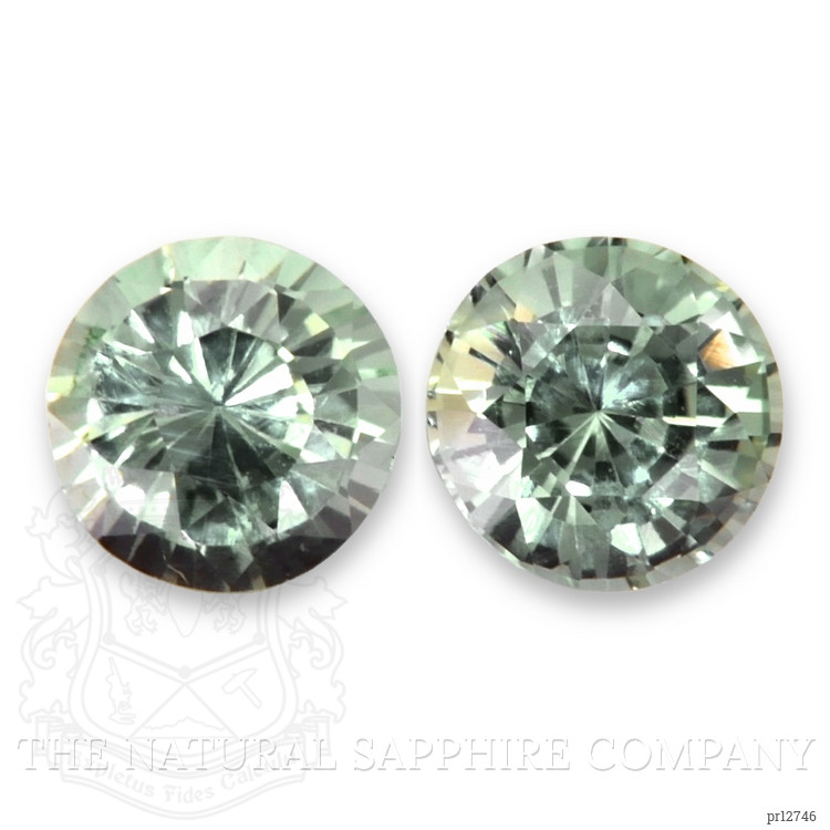 0.90 Ct.Tw. Yellowish Green Sapphire Pair from Madagascar