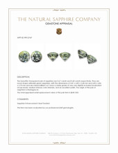 1.35 Ct.Tw.Total Carat Weight Yellowish Green Sapphire Pair from Madagascar Appraisal