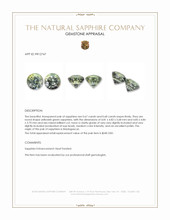 1.35 Ct.Tw.Total Carat Weight Yellowish Green Sapphire Pair from Madagascar Appraisal