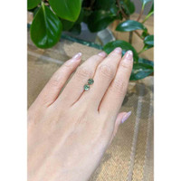 1.35 Ct.Tw.Total Carat Weight Yellowish Green Sapphire Pair from Madagascar Life Style