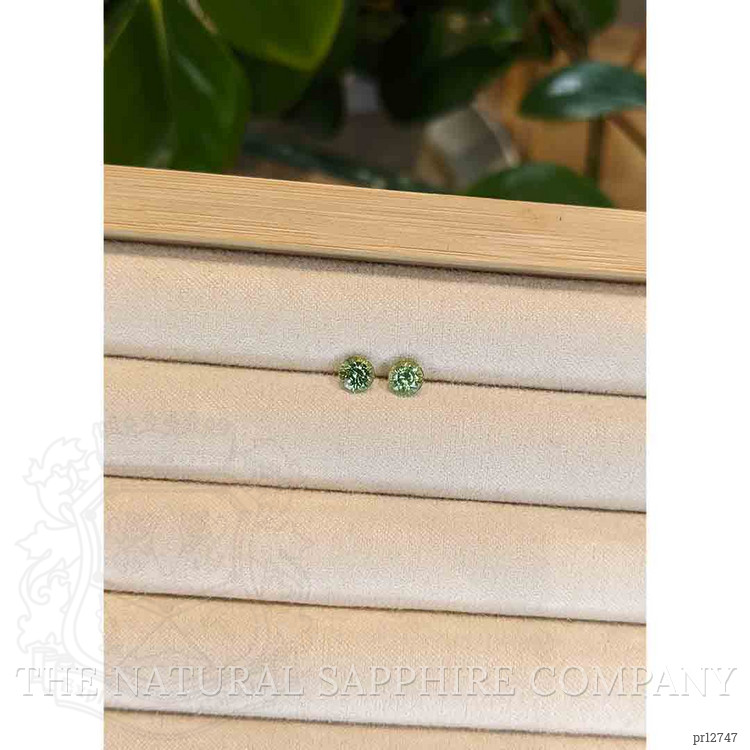1.35 Ct.Tw. Yellowish Green Sapphire Pair from Madagascar