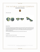 0.94 Ct.Tw.Total Carat Weight Bluish Green Sapphire Pair from Madagascar Appraisal