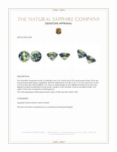 0.94 Ct.Tw.Total Carat Weight Bluish Green Sapphire Pair from Madagascar Appraisal