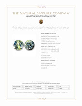 0.94 Ct.Tw.Total Carat Weight Bluish Green Sapphire Pair from Madagascar Scan Report