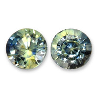0.94 Ct.Tw.Total Carat Weight Bluish Green Sapphire Pair from Madagascar Video
