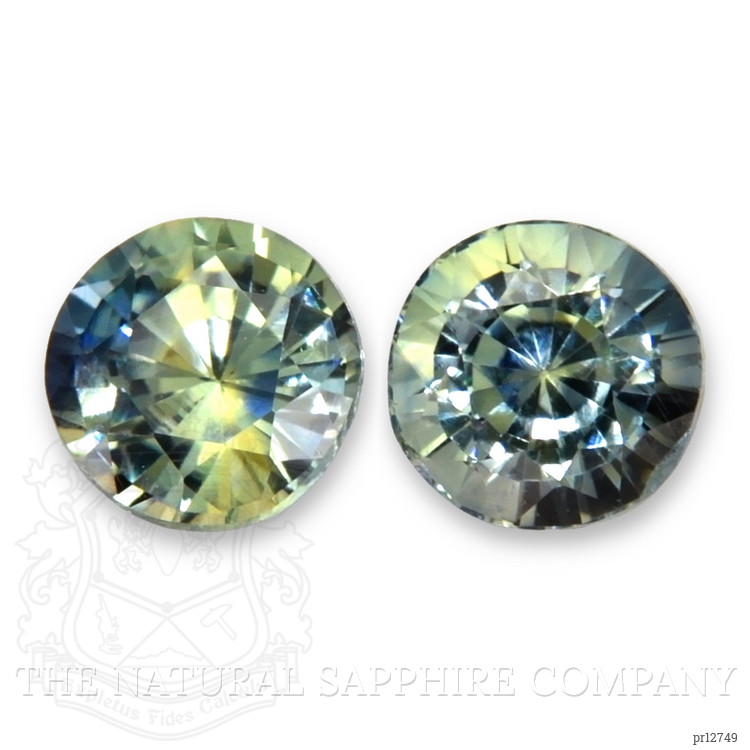 0.94 Ct.Tw. Bluish Green Sapphire Pair from Madagascar