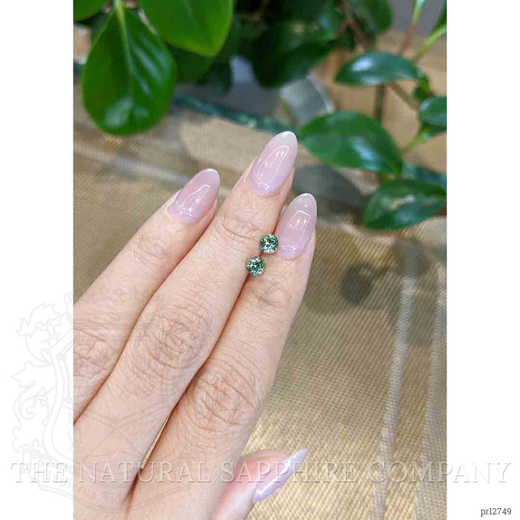 0.94 Ct.Tw. Bluish Green Sapphire Pair from Madagascar