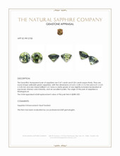0.97 Ct.Tw.Total Carat Weight Yellowish Green Sapphire Pair from Madagascar Appraisal