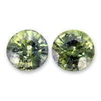 0.97&nbsp;Ct.Tw.Total Carat Weight Yellowish Green Sapphire Pair from Madagascar Video