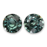 1.13&nbsp;Ct.Tw.Total Carat Weight Bluish Green Sapphire Pair from Madagascar Video
